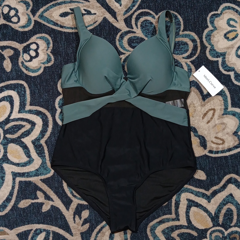 New Meet Curve one piece womens swimsuit 2XL